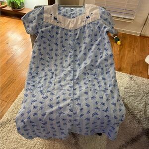 PINK Victoria's Secret Light Blue Butterfly nightgown moomoo